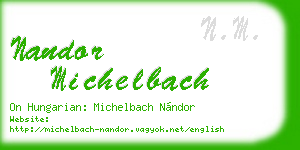nandor michelbach business card